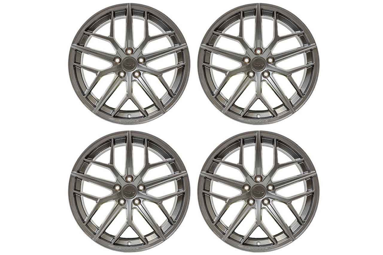 Steeda Mustang Trident Gloss Titanium Staggered Street Wheel Package – 19×10/11